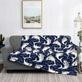 thumbnail image 2 of Yiaed Angry Shark Print Blanket Throw Blanket Soft Cozy Flannel Blanket for Home Bed Sofa Couch Chair-80"x60", 2 of 6