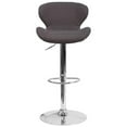 thumbnail image 2 of Bowery Hill 33'' Contemporary Fabric Adjustable Bar Stool in Charcoal, 2 of 9