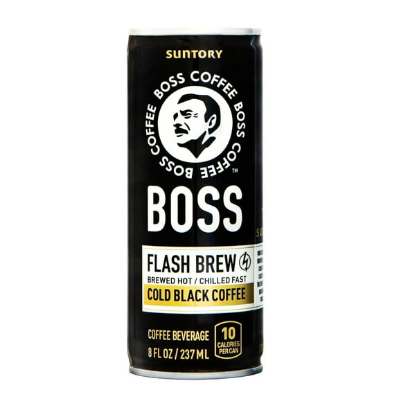 BOSS Original Black Coffee,  Vegan, No Sugar ,Imported from Japan , 8oz  X 12 Pack