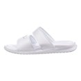 thumbnail image 4 of Nike Benassi Duo Ultra Women's Sandals White/Metallic Silver 819717-100, 4 of 6