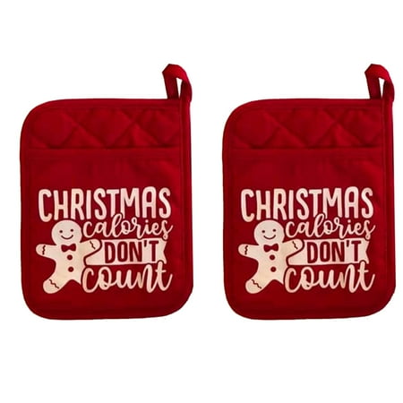 

Pnellth 1 Pair Christmas Oven Mittens，Oven Gloves Christmas Style Thickened Ant-scalding Heat Insulated Hanging Hole Soft Oven Mitts Kitchen Cooking Baking Gift