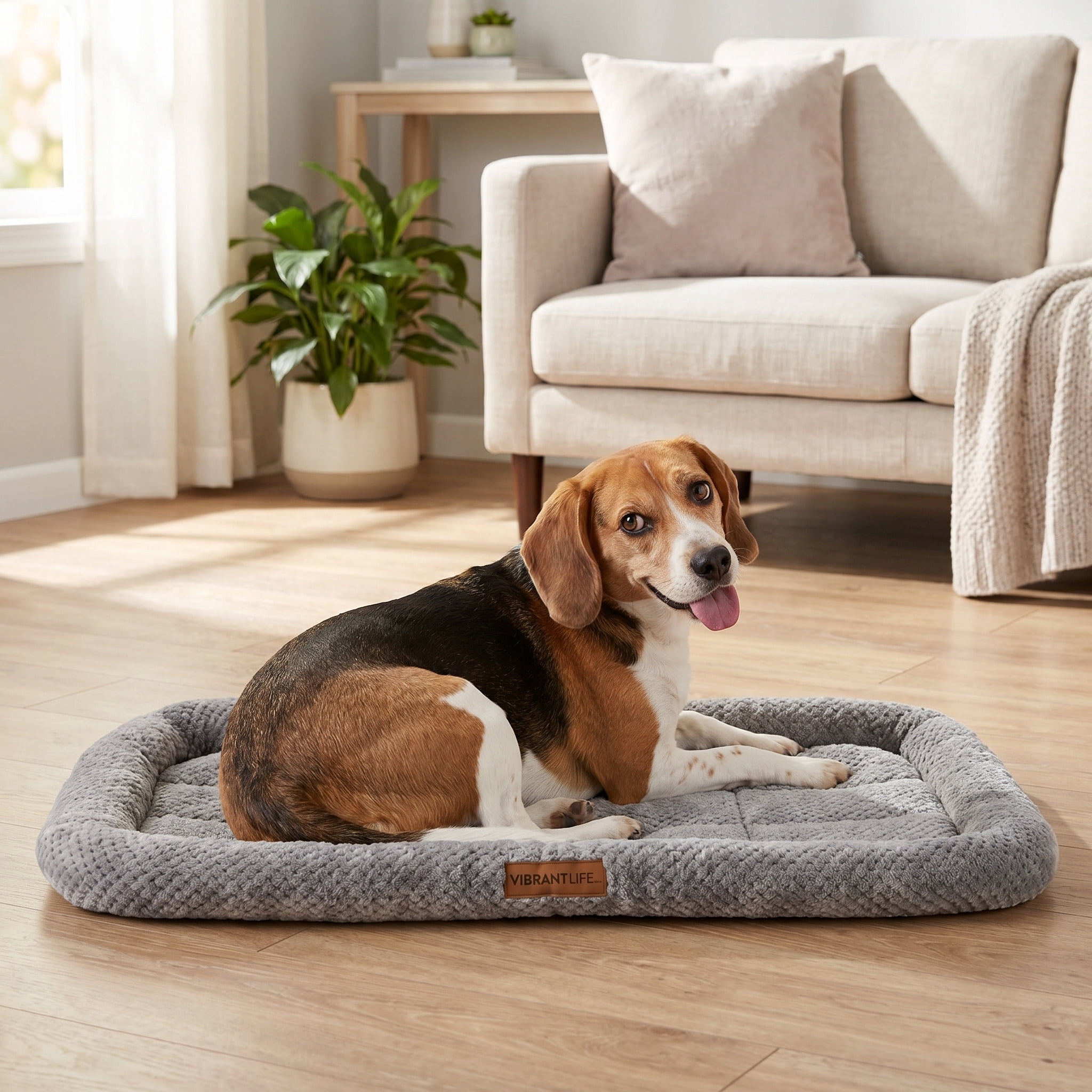 (3 pack) Vibrant Life Cozy Crate Mat, Gray, 42 in x 27.5 in