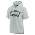 thumbnail image 2 of Unisex Fanatics Gray Arizona Cardinals Elements Super Soft Fleece Short Sleeve Pullover Hoodie, 2 of 3