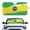 Brazilian Flag Design, variant on Funny Black Cats Foldable Windshield Sun Shade for Car for Trucks Car Windshield UV Reflective Sunscreen Car Windshield Front Sun Shade Automotive Window Shades