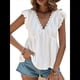 thumbnail image 2 of Blusa de Tirantes con Cuello en V, Mangas con Volantes y Ojales Acampanados para Mujer L, 2 of 7