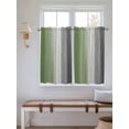 thumbnail image 6 of Tier Curtains 45 Inches Long, Sage Green Gray Ombre Window Treatment Curtain Drapes, Vintage Country Wooden Window Half Privacy Curtains for Bedroom Bathroom, 42"x45", 2 Panels, 6 of 7