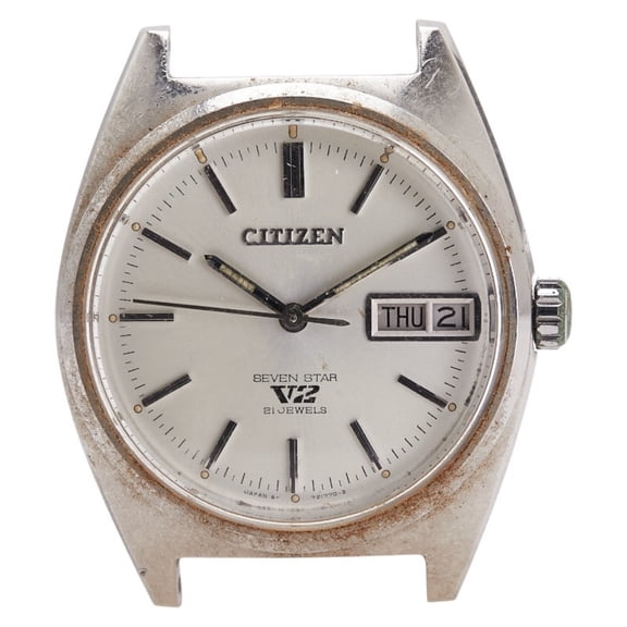Pre-Owned Citizen Vintage Seven Stars V2 Watch 4-7705544TA Automatic Silver Dial... (Fair)
