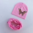 thumbnail image 4 of Gorro infantil con estampado de unicornio para niños, gorro de algodón, conjunto de bufanda y cuello, otoño, 4 of 4