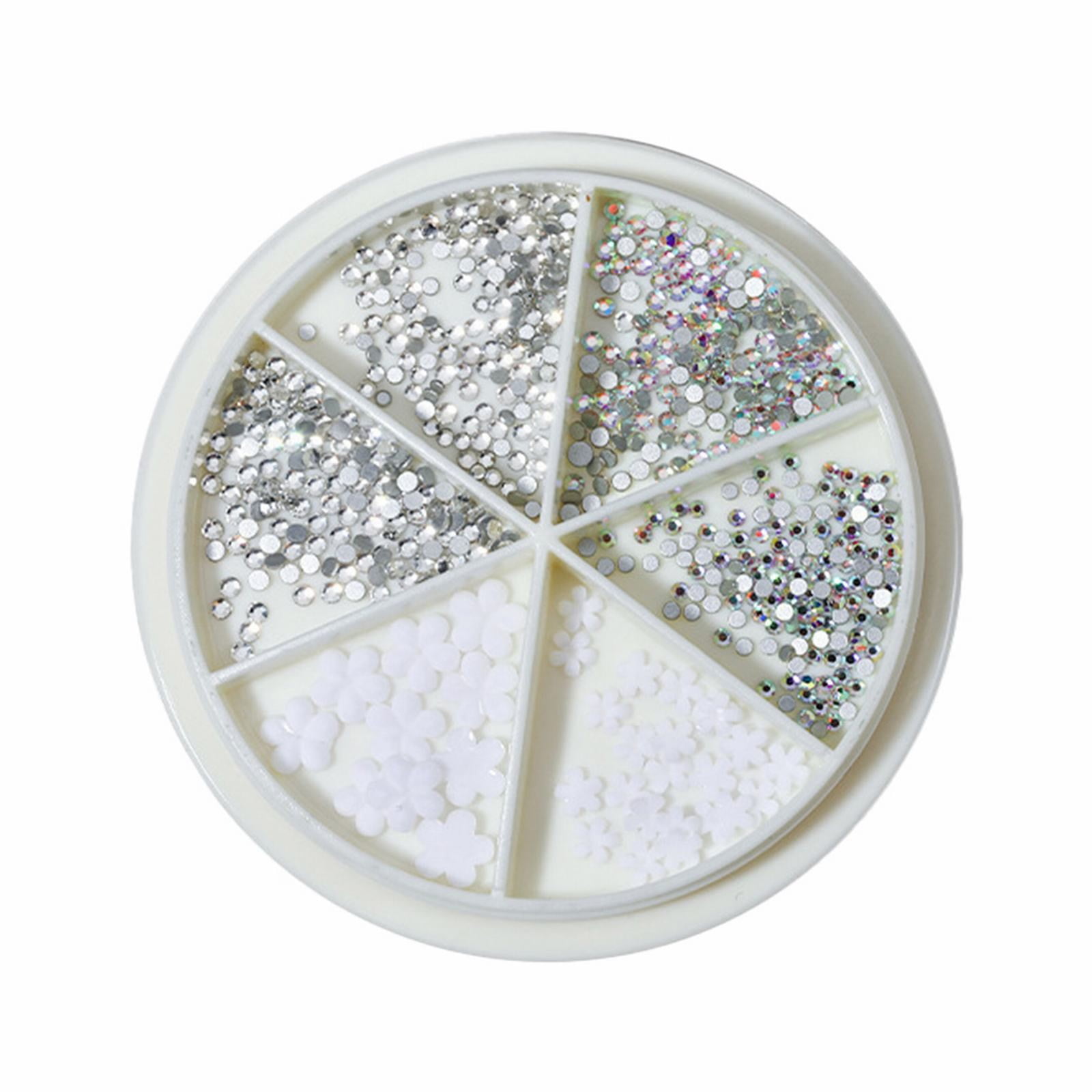 HSMQHJWE Nail Pearls And Rhinestones Nail Enhancement Small White