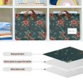 thumbnail image 4 of Yayeee Foldable Storage Basket for Shelves with Handles Waterproof Cloth Bins, Floral Christmas, 4 of 7