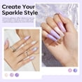 thumbnail image 4 of Set de esmaltes de uñas en gel modelones Purple Glitter, 6 colores, 4 of 9