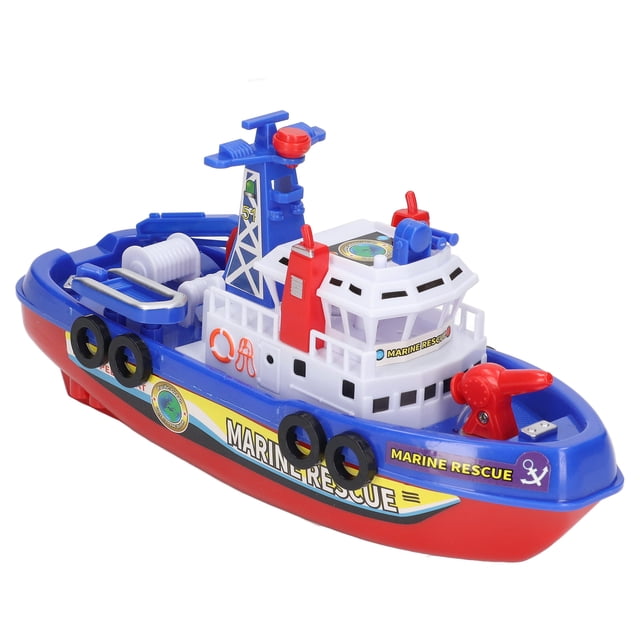 Barco De Bomberos De Juguete Con Pulverización De Agua Automática, Luz Musical Educativa, Barco De Baño Eléctrico Para Niños, Juguete Para Niños Y Niñas