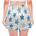 thumbnail image 2 of Women's Silk Pajama Shorts Five-pointed Star Pajama Shorts Women's Casual Pajama Shorts with Pockets, 2 of 6
