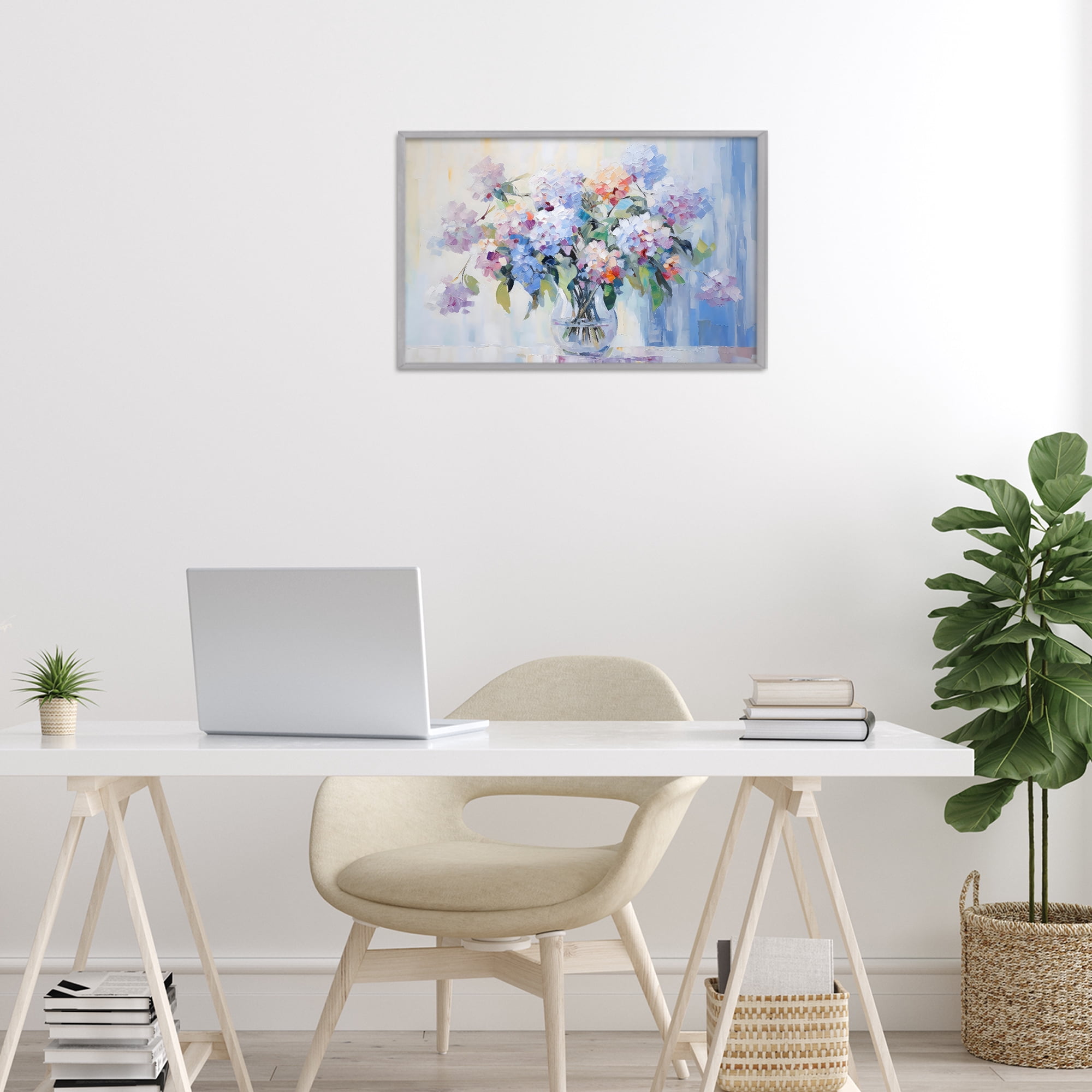 Stupell Industries In Full Bloom Bouquet Gray Framed Giclee Art, design by Creative Studio