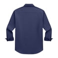 thumbnail image 5 of Guayabera Linen Shirts for Men Short Sleeve Button Down Shirt Hawaiian Shirt Hippie Summer Beach Vacation Shirts Navy L, 5 of 5