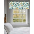 thumbnail image 3 of Fall Leaves Valances for Windows Watercolor Leaves Green Yellow Pastoral Kitchen Valance Curtain Rod Pocket Small Curtains for Cafe Bathroom Laundry Basement 60" x 18", 3 of 8