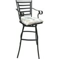 thumbnail image 2 of Set of 3 Outdoor Indoor Bar Stool 30" - Jenna Arms - White Fabric - Gray, 2 of 5