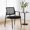 Black, variant on MAYEERTY 2 Pack Stackable Mesh Back Arm Chair, Upholstered Fabric Reception Guest Chair with Sturdy Metal Legs for Meeting Room Waiting Room, Gray