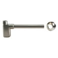 thumbnail image 4 of Westbrass 1-1/4" x 1-1/4" Flat Euro P-Trap with High Box Flange, Satin Nickel, 4 of 6
