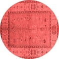 thumbnail image 1 of Ahgly Company Indoor Round Oriental Red Traditional Area Rugs, 6' Round, 1 of 4