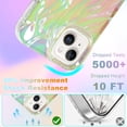 thumbnail image 2 of Designed for iPhone 13/iPhone 14 Phone Case Fluorescent Iridescent 3D Pleats Design Full Body Protective Cell Phone Cover for iPhone 13/iPhone 14 6.1 inch for Women Girls-Laser Clear, 2 of 12