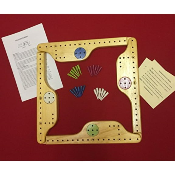 Pegs and Jokers Solid Wood 4 Player Game