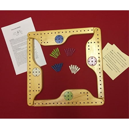 Pegs and Jokers Solid Wood 4 Player Game