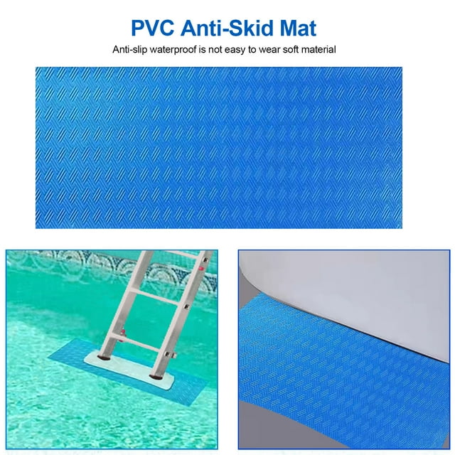 YAOMOBB Anti-slip Mat Foldable Ladder Pad Non slip PVC Mat for Uneven Surfaces in Swimming Pools