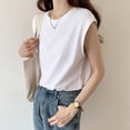 thumbnail image 4 of Women Summer Korean Y2K T-Shirt Loos Tee Tank Sleeveless Leisure Vest Sport Tops, 4 of 11