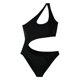 thumbnail image 3 of Gibobby Trajes de Baño para Mujer Bañador de mujer con cuello en V y barriga, bikini sexy con fugas en la cintura, bañador de aguas termales para playa(Negro,M), 3 of 5