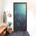 thumbnail image 3 of Papel tapiz de puerta analógico negro, estilo tecnológico moderno, pegatinas murales autoadhesivas de PVC para dormitorio, sala de estar y hogar, 3 of 5