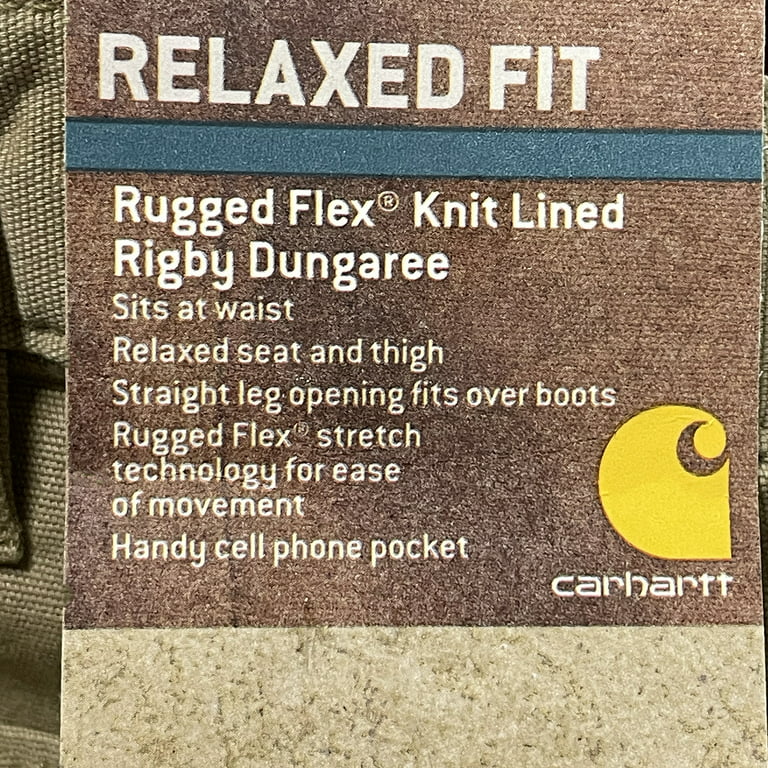Carhartt Rugged Flex Rigby Dungaree, Men's Dark Khaki