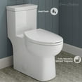 thumbnail image 3 of Classe One-Piece 12" Rough-in 1.1/1.6 GPF Dual Top Flush Elongated Toilet in Glossy White, 3 of 12
