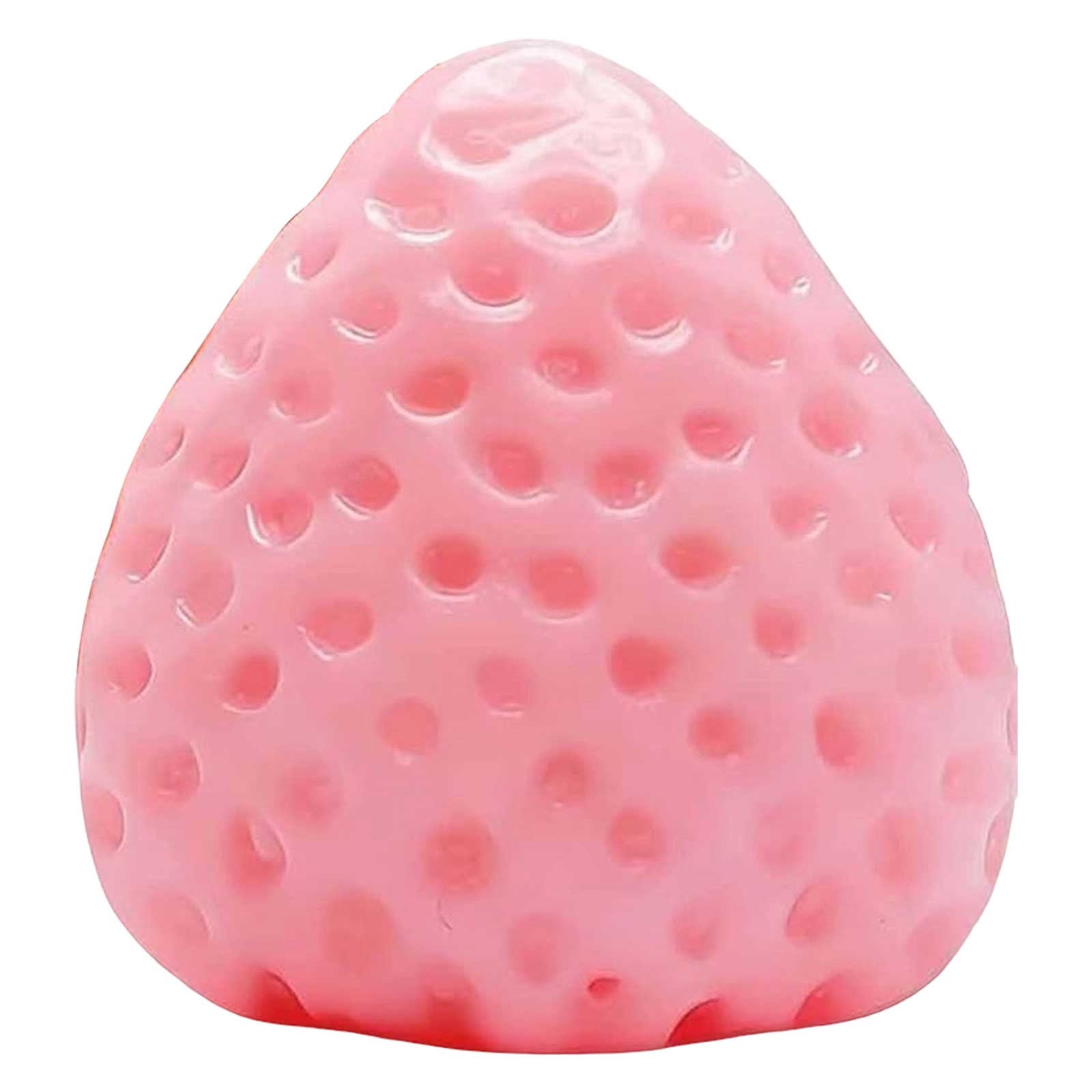 Glitter Strawberry Squishies, 3 Pack Squishy Ultra Soft Creamy Mud