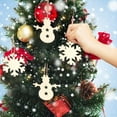 thumbnail image 5 of Adornos navideños de madera para manualidades, 20 piezas DIY Kit de recortes de madera sin terminar para niños y adultos Decoración colgante de árboles de Navidad, 5 of 5