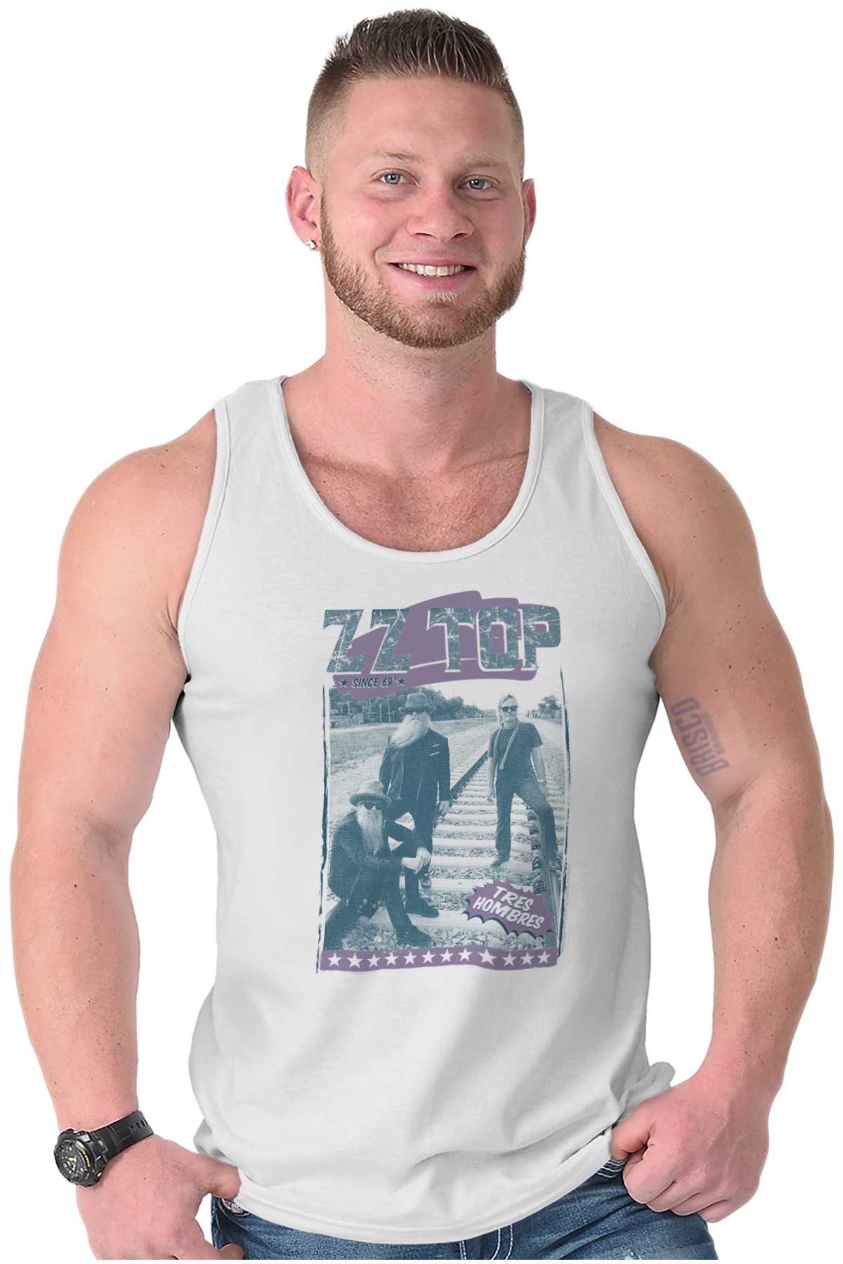 Official ZZ Top Tres Hombres Concert 80s Tank Top T Shirts Men Women Brisco Brands - image 4 of 7