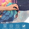 thumbnail image 3 of Yayeee Kitchen Curtains Tier Pair Light Filtering 27"x36" Rod Pocket Short Cafe Window Panel, Space Astronaut, 3 of 7
