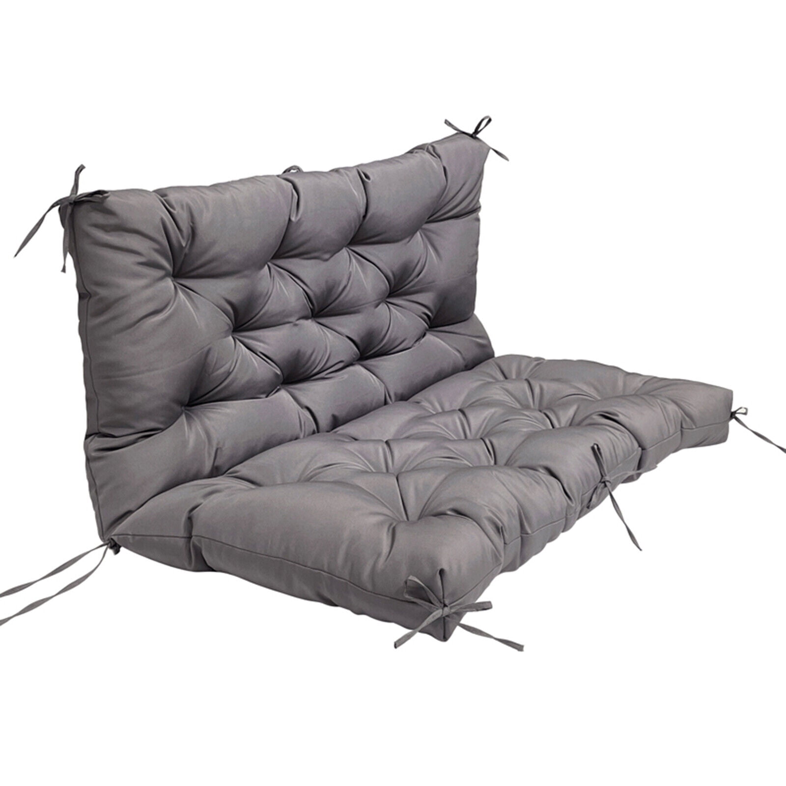 SHANNA Swing Cushion with Backrest and Ties 4'' Thicken Waterproof Swing Chair Seat Pad 2-3 Seater Patio Bench Cushion for Outdoor Garden Furniture