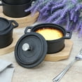 thumbnail image 7 of MegaChef 4 Piece Cast Iron 8 Ounce Mini Dutch Oven with Wood Tray, 7 of 7
