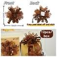 thumbnail image 4 of 12 Counts Amber Color Curly Ribbon Bows Brown Fall Wreath Bows for Gift Wrapping, Self Adhesive Burst Gift Bow for Presents, Birthday, Christmas, Halloween, Holiday Party Favors, Thanksgiving, 4 of 4