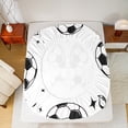 thumbnail image 5 of Homewish Girl Lovely Bowknot Queen Sheet Sets,Football Print Bowtie Flat Sheet,Kids Football Game Queen Fitted Sheet For Teens,Ultra Soft Home Decor,4-Piece, 5 of 7