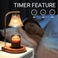 thumbnail image 5 of Candle Warmer Lamp with Timer as a Present, Dimmable Electric Candle Wamer,Mothers Day Gifts for Mom Glass Candle Melter Lamp for Jar Candle(Amber), 5 of 7