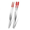 thumbnail image 3 of 6 Pieces Tweezers with Rubber Tips -Lock Tweezers PVC Coated Tweezers Craft Jewelry Tweezers Anti Scratch Tweezers, 3 of 6