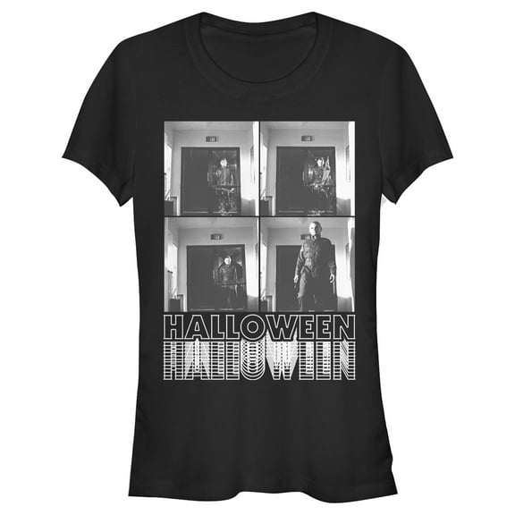 Junior's Halloween II Photo Sequence  Graphic Tee Black X Large