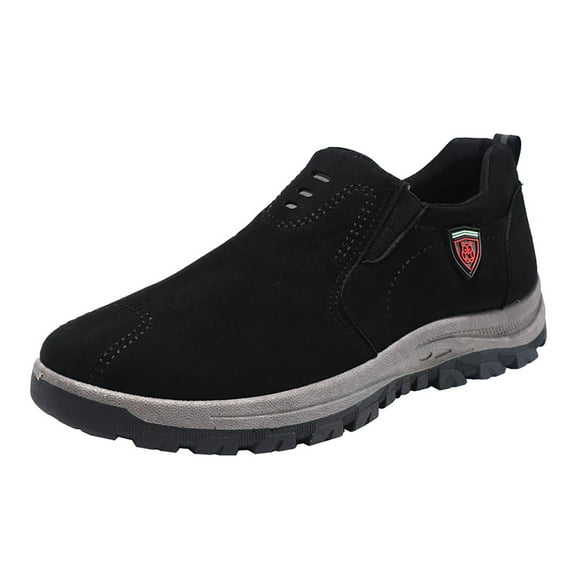 Leozcaa Mens Casual Shoes Slip on Loafers Spring and Autumn Comfortable Suede Driving Walking Sneakers