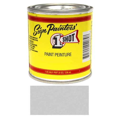 1/2 Pint 1 Shot METALLIC SILVER Paint Lettering Enamel Pinstriping & Graphic Art