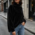 thumbnail image 4 of Azrian Women’s Turtleneck Pullover Top,Loose Fit Long Sleeve Sweatshirt Sizes S-2XL, 4 of 6
