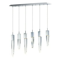 E31245-20PC ET2 Lighting Quartz-36W 6 LED Pendant-39.25 Inches wide by 21 inches high-Polished Chrome Finish