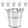 thumbnail image 3 of 6Pcs Mini Metal Buckets with Handles Iron Chip Fry Serving Buckets Flower Pot Vase, 3 of 4