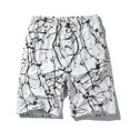 thumbnail image 2 of Cool Shorts Men's Summer Outdoors Casual Loose Multiple Pockets Cotton Printed Beach Shorts Flag Shorts Men White Large, 2 of 5
